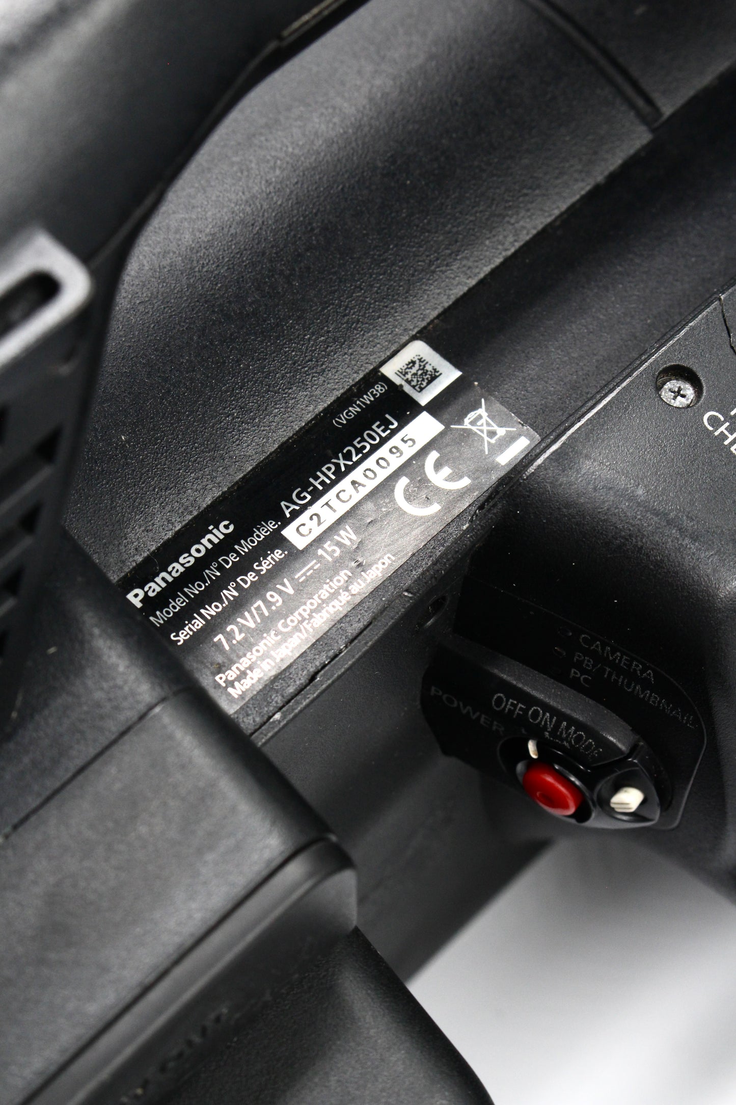 Panasonic AG-HPX250EJ HD Digital Video Camera Camcorder (For Parts or Not Working)
