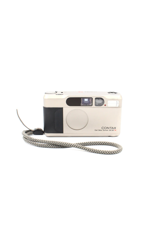 Contax T2 Titan 35mm Point and Shoot Silver Film Camera - With Data Back Excellent